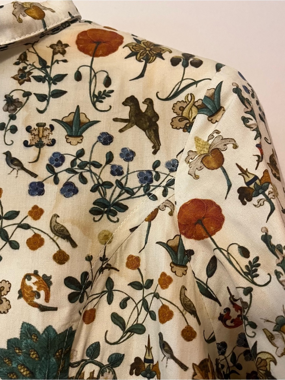Samantha Pleet illuminated unicorn Cream Floral & Nature Print Long-Sleeve Dress - Picture 5 of 8